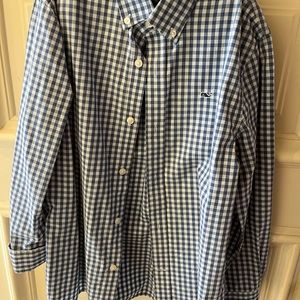 Vineyard Vines Boys Sz 8 Gingham Button Down